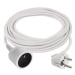 EMOS Predlžovací kábel 5 m / 1 zásuvka / biely / PVC / 1 mm2, 1901010500