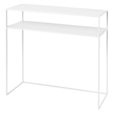 Biely kovový konzolový stolík 35x85 cm Fera – Blomus