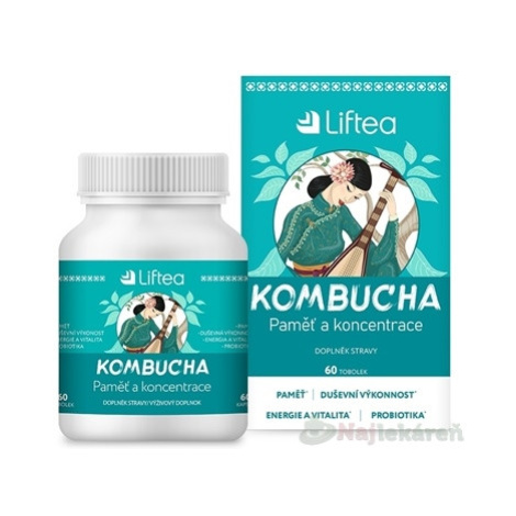 LIFTEA KOMBUCHA PAMAT+KONCENTRACIA 60 kapsulí