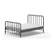 Čierna kovová jednolôžková posteľ s roštom 140x200 cm BRONXX – Vipack