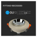 Bodové svietidlo zapustené okrúhle GU10 béžová/chrómVT-862 (V-TAC)