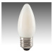 Sviečková LED žiarovka E27 4,5 W 827 satinovaná