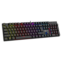 C-TECH mechanická klávesnica Morpheus, casual gaming, CZ/SK, červené spínače, RGB podsvietenie, 