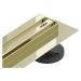 MEXEN - Flat 360° Slim podlahový žľab 130, zlatá 1541130