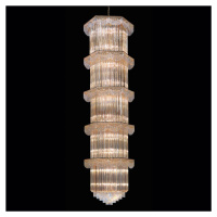 Závesná lampa Cristalli 340 cm vysoká, jantárová