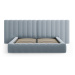 Svetlomodrá čalúnená dvojlôžková posteľ s úložným priestorom a roštom 180x200 cm Gina – Milo Cas