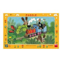 Puzzle DINO Krtko a lokomotíva 15 dielikov