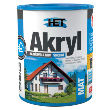 Univerzálna akrylátová farba HET Akryl MAT 0100 Biela 0,7kg 222010017