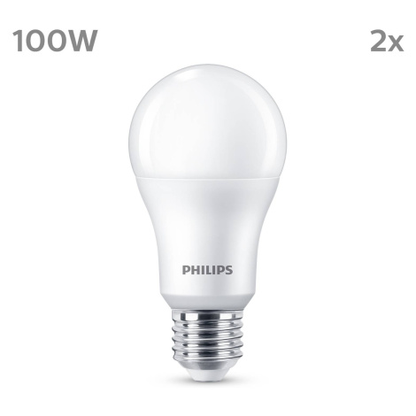 Philips LED E27 13W 1 521lm 4 000 K matná 2 ks