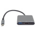 PremiumCord Adaptér USB-C na HDMI + USB3.0 + PD, rozlíšenie 4K a FULL HD 1080p