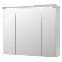 Sconto Zrkadlová skrinka POOL biela vysoký lesk, 80 cm