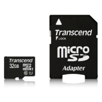 Karta TRANSCEND MicroSDHC 32GB Premium, Class 10 UHS-I 300x + adaptér