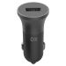 Nabíjačka do auta XQISIT Car Charger 2.4A Single USB- Lightning black (35476)