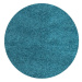 Kusový koberec Life Shaggy 1500 tyrkys kruh Rozmery koberca: 160x160 kruh