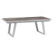 DEOKORK Hliníkový stôl GALIA 220/280x113 cm (biela)