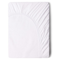 Biela bavlnená elastická plachta Good Morning, 160 x 200 cm