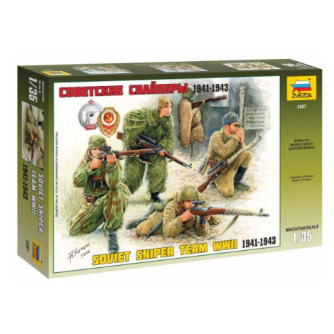 Model Kit figurky 3597 - Soviet Sniper Team (1:35) Zvezda