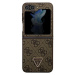 Guess 4G PU Leather Triangle Zadný Kryt pre Samsung Galaxy Z Flip 5 Brown