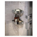 GEDY 2479 Smart rohová polica do sprchy, 21 x 4,5 x 21 cm, leštená nehrdzavejúca oceľ