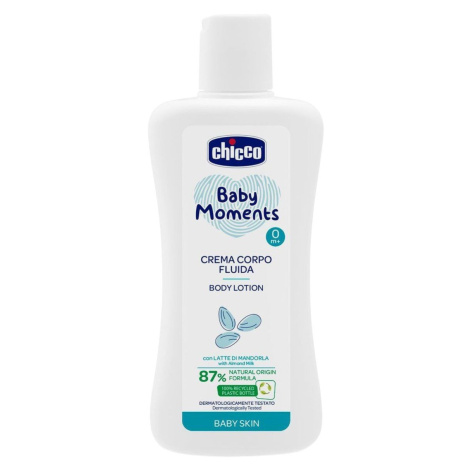 CHICCO Mlieko telové Baby Moments 87 % prírodných zložiek 200 ml