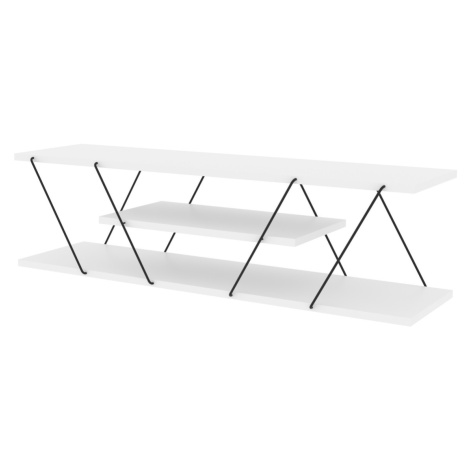 TV stolek CANAZ 120 cm bílý/černý Kalune Design