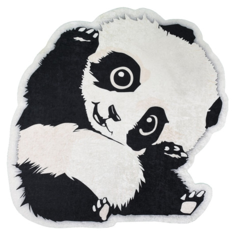 Čierno-biely detský koberec ø 120 cm Cuddly Panda – Vitaus