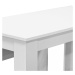 Jedálenský stôl s lavicami Dekorhome Biela,Jedálenský stôl s lavicami Dekorhome Biela