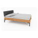 Dvojlôžková posteľ z dubového dreva s čalúneným čelom 160x200 cm Abises 1 - The Beds