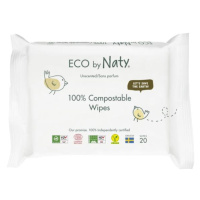 ECO BY NATY Obrúsky vlhčené cestovné neparfumované Sensitive Eco 20 ks