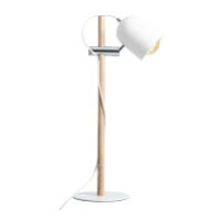 Biela/v prírodnej farbe stolová lampa s kovovým tienidlom (výška  65 cm) Olof – CustomForm