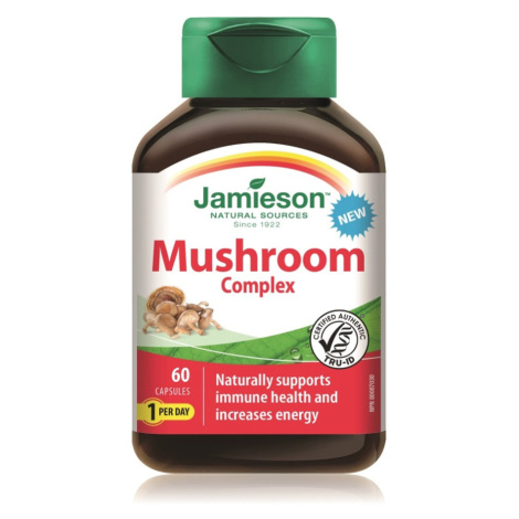 JAMIESON Mushroom Complex Komplex húb na cholesterol, imunitu a energiu 60 kapsúl