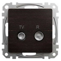 TV R zásuvka koncová 4dB, Wenge, Sedna Design (Schneider)