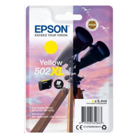 Atramentová tyčinka EPSON Singlepack "Binoculars" Yellow 502XL