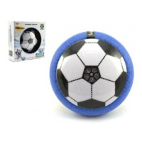 Lopta / Disk futbalový lietajúci plast 14cm na batérie so svetlom v krabičke