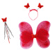 Motýlie krídla červen s čelenkou a paličkou