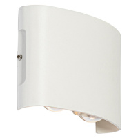 Vonkajšie nástenné svietidlo biele vrátane LED 4 svietidiel IP54 - Silly