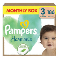 PAMPERS Plienky jednorázové Harmonie Baby veľ. 3, 186 ks, 6kg-10kg