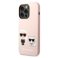 Silikónové puzdro Karl Lagerfeld na Apple iPhone 14 Pro Max KLHMP14XSSKCI Liquid Silicone Karl a