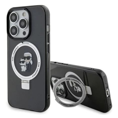 Kryt Karl Lagerfeld KLHMP15XHMRSKCK iPhone 15 Pro Max 6.7" black hardcase Ring Stand Karl&Choupe