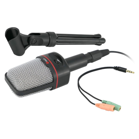 Stolní mikrofon C-TECH MIC-02, 3,5" stereo jack, 2.5m