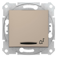 Tlacidlo (1/0So) 10A/12V~ pikt.zv. (PS) titán Sedna (Schneider)