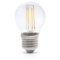 žiarovka LED 4W, E27 - G45, 2700K, 470lm, Ra 80, stmievateľná vláknová (Kobi)