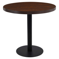 vidaXL Bistro stolík tmavohnedý 80 cm MDF