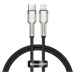 Dátový kábel Baseus Cafule Metal USB-C - Lightning  20W 0,25 m čierny