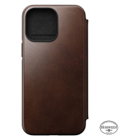 Nomad Leather MagSafe Folio iPhone 14 Pro Max hnedý