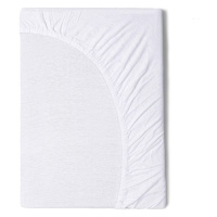 Detská biela bavlnená elastická plachta Good Morning, 60 x 120 cm