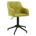 Otočná jedálenská stolička zelená textil, 3089468