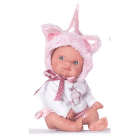 Antonio Juan 85105-3 Jednorožec fialový - realistická bábika bábätko s celovinylovým telom