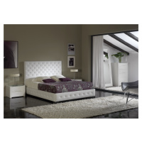 Estila Elegantná chesterfield posteľ ALMA s koženým čalúnením a úložným priestorom 200cm