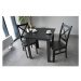 Jedálenský set Timmy II - 2x stolička, 1x stôl (čierna)